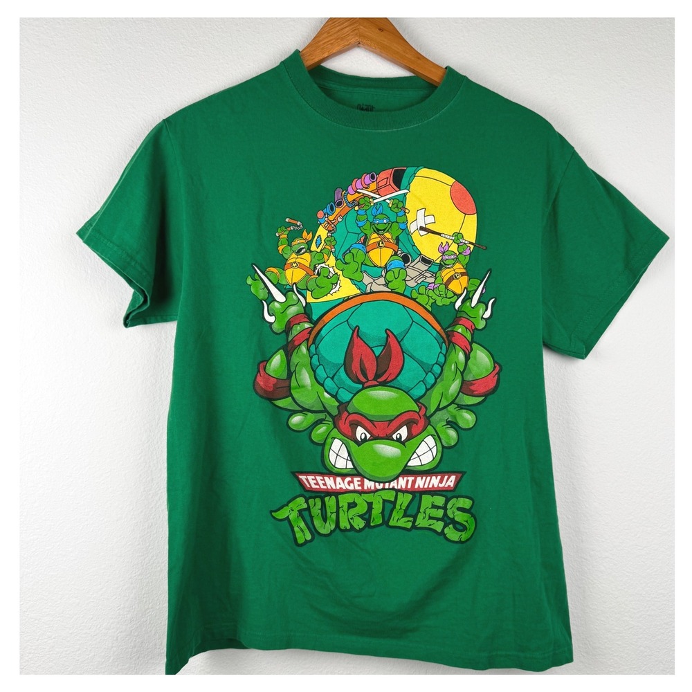 Giant TMNT Graphic Tee Mens Size M Green Excellent Streetwear Retro